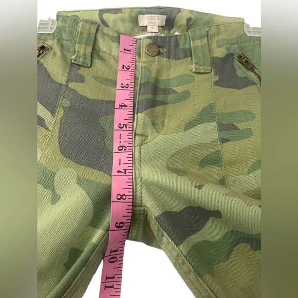 J.Crew Camo Military Print Green Toothpick Pants Jeans Size 6 - Picture 9 of 11